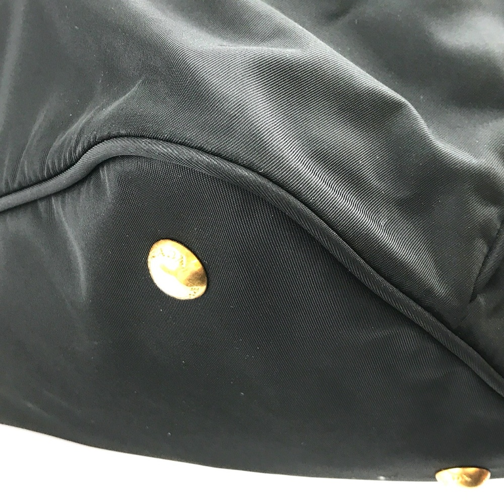Rare Tessuto Tote Handbag Black Nylon ShoulderBag - Picture 8 of 13